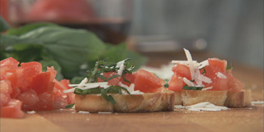 How To Make Tomato Basil Crostini Video